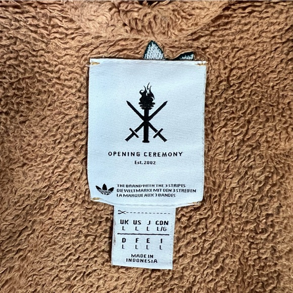 Adidas x Opening Ceremony Collab Fleece Shirt Jacket Men’s Size Large HTF RARE - Picture 12 of 16